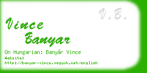 vince banyar business card